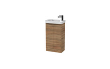Load image into Gallery viewer, Tenby 500 x 290mm Shallow Cloakroom Floor Vanity Unit with Basin - Driftwood Oak