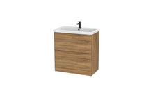 Load image into Gallery viewer, Aragon-Ceramic 800mm Bathroom Floor Cabinet 2 Draw Soft Close, Ceramic Basin - Driftwood Oak