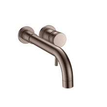 Load image into Gallery viewer, Desire Bathroom Knurled Wall Mounted Basin or Bath Taps - Brushed Bronze