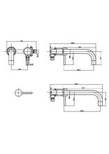 Load image into Gallery viewer, Desire Bathroom Knurled Wall Mounted Basin or Bath Taps - Brushed Nickel