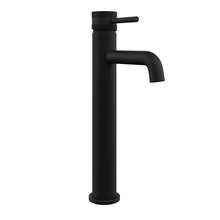 Load image into Gallery viewer, Desire Bathroom Knurled Tall Mono Bowl Mixer Taps - Black