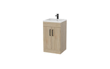 Load image into Gallery viewer, Corsica 500 x 400mm Shallow Floor Vanity Unit with Basin & Tap - Driftwood Somona Oak