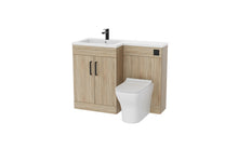 Load image into Gallery viewer, Corsica 1100mm L Shape Combination Furniture/Basin Complete Set Bathroom Unit & Basin - Driftwood (Left or Right Handed)