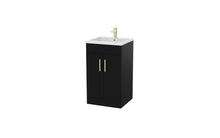 Load image into Gallery viewer, Purity 500 x 400mm Shallow Floor Vanity Unit with Basin - Nero Matt Black