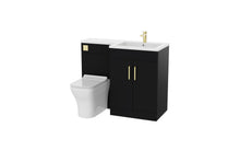 Load image into Gallery viewer, Corsica 1100mm L Shape Combination Furniture/Basin Complete Set Bathroom Unit & Basin - Matt Black (Right Handed)