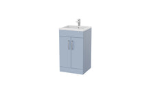 Load image into Gallery viewer, Corsica 500 x 400mm Shallow Floor Vanity Unit with Basin & Tap - Denim Blue