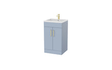 Load image into Gallery viewer, Corsica 500 x 400mm Shallow Floor Vanity Unit with Basin & Tap - Denim Blue