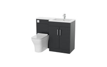 Load image into Gallery viewer, Corsica 1100mm L Shape Combination Furniture/Basin Complete Set Bathroom Unit & Basin - Matt Grey (Left or Right Handed)