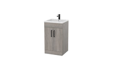 Load image into Gallery viewer, Corsica 500 x 400mm Shallow Floor Vanity Unit with Basin & Tap - Silver Oak