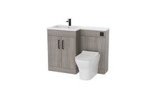Load image into Gallery viewer, Corsica 1100mm L Shape Combination Furniture/Basin Complete Set Bathroom Unit & Basin - Silver Oak (Left or Right Handed)
