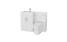 Load image into Gallery viewer, Corsica 1100mm L Shape Combination Furniture/Basin Complete Set Bathroom Unit & Basin - Gloss White (Left or Right Handed)