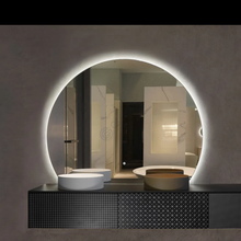 Load image into Gallery viewer, Half Moon LED Bathroom Semi-circular Mirror 800 x 700mm