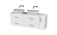 Load image into Gallery viewer, Haro 1400mm RHD Wall Hung 4 Drawer 1 Door Bathroom Vanity Unit - Gloss White