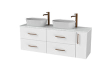 Load image into Gallery viewer, Haro 1400mm RHD Wall Hung 4 Drawer 1 Door Bathroom Vanity Unit - Gloss White
