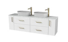 Load image into Gallery viewer, Haro 1600mm Wall Hung 4 Drawer 2 Door Bathroom Vanity Unit - Gloss White