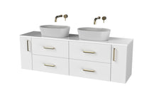 Load image into Gallery viewer, Haro 1600mm Wall Hung 4 Drawer 2 Door Bathroom Vanity Unit - Gloss White
