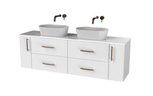 Load image into Gallery viewer, Haro 1600mm Wall Hung 4 Drawer 2 Door Bathroom Vanity Unit - Gloss White