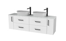 Load image into Gallery viewer, Haro 1600mm Wall Hung 4 Drawer 2 Door Bathroom Vanity Unit - Gloss White