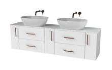 Load image into Gallery viewer, Haro 1800mm Wall Hung 4 Drawer 3 Door Bathroom Vanity Unit - Gloss White
