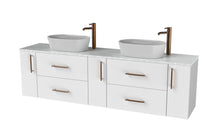 Load image into Gallery viewer, Haro 1800mm Wall Hung 4 Drawer 3 Door Bathroom Vanity Unit - Gloss White