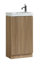 Load image into Gallery viewer, Mercede - Flute Cloakroom 450 x 230mm Fluted handle-less Bathroom Vanity - Coffee