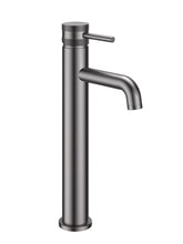 Load image into Gallery viewer, Desire Bathroom Knurled Tall Mono Bowl Mixer Taps - Gunmetal