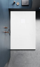 Load image into Gallery viewer, 1400 x 800mm Polymer Slate Effect 30mm Low Profile Shower Tray Level 3 Anti-Slip - White