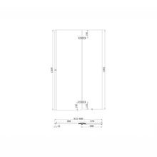 Load image into Gallery viewer, Vares-A Black Square 900mm Pivot Bath Screen Including Fixed Panel