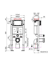 Load image into Gallery viewer, Under Window WC Frame & Cistern - Wall Hung Toilets