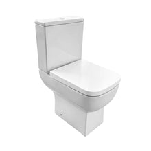 Load image into Gallery viewer, VaresA Rimless Square (Short 550mm) Close Couple Toilet with Soft Close Seat - Free Flexi Pan Connector