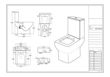 Load image into Gallery viewer, VaresA Rimless Square (Short 550mm) Close Couple Toilet with Soft Close Seat - Free Flexi Pan Connector