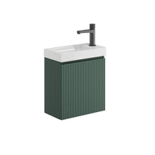 Load image into Gallery viewer, 400mm Linea Wall Hung Fluted Cloakroom Vanity - Green