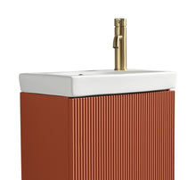 Load image into Gallery viewer, Mercede - Flute Cloakroom 460 x 295mm Fluted handless Bathroom Vanity - Sunset Glow