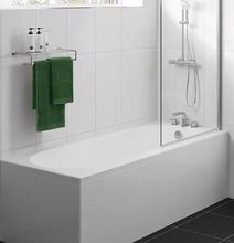 Load image into Gallery viewer, Landlord - Rental Complete Bathroom Pack 2 Trojan Single End Bath 1700 x 700, Chrome Bath Screen, Taps, Panels, Bar Shower 500/600mm Vanity & Basin