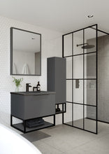 Load image into Gallery viewer, Scudo Ambience 800mm Wall Hung LED Cabinet Vanity, Basin, Mirror, Frame & Tallboy - Matt Grey