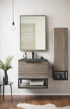 Load image into Gallery viewer, Scudo Ambience 800mm Wall Hung LED Cabinet Vanity, Basin, Mirror, Frame & Tallboy - Grey Oak