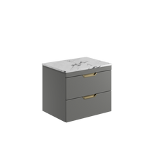 Load image into Gallery viewer, Aubrey Bathroom 600mm Wall Hung Vanity with Countertop & Basin - Reed Green