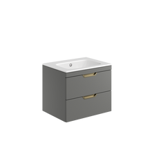 Load image into Gallery viewer, Aubrey Bathroom 600mm Wall Hung Vanity & Basin - Dust Grey
