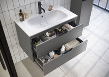 Load image into Gallery viewer, Aubrey Bathroom 600mm Wall Hung Vanity & Basin - Dust Grey
