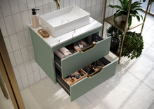 Load image into Gallery viewer, Aubrey Bathroom 600mm Wall Hung Vanity with Countertop & Basin - Reed Green