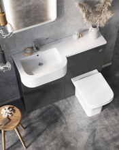 Load image into Gallery viewer, 1000mm Carlo Combination Bathroom Furniture Polymarble Vanity Basin Complete Set - Matt Grey

