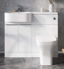 Load image into Gallery viewer, 1000mm Carlo Combination Bathroom Furniture Polymarble Vanity Basin - Complete Set - White
