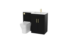 Load image into Gallery viewer, Corsica 1100mm L Shape Combination Furniture/Basin Complete Set Bathroom Unit & Basin - Matt Black (Left or Right Handed)