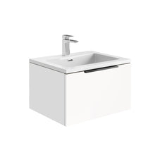 Load image into Gallery viewer, Ambience 600mm Wall Hung LED Cabinet Vanity & Basin - Matt White