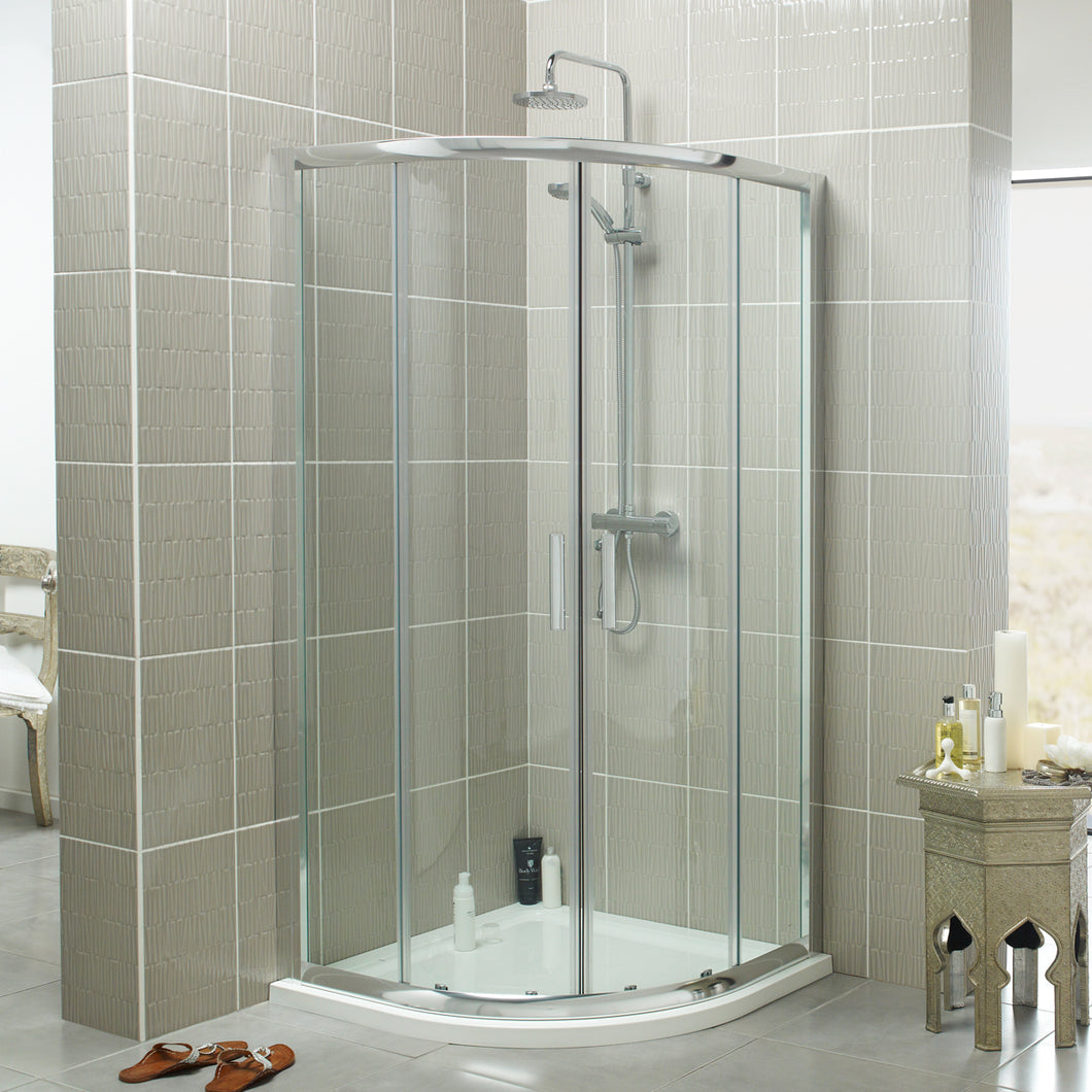 Vares-A - Trade Range - 900 x 900mm Glass Quadrant Shower Enclosures 6mm - Chrome