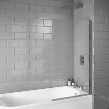 Load image into Gallery viewer, VaresA Chrome Square 6mm Bath Screen 1400mm x 800mm
