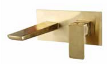 Load image into Gallery viewer, Scudo Muro Brushed Brass Bathroom Taps Mono Basin Taps, Bath Filler or Bath Shower Mixer