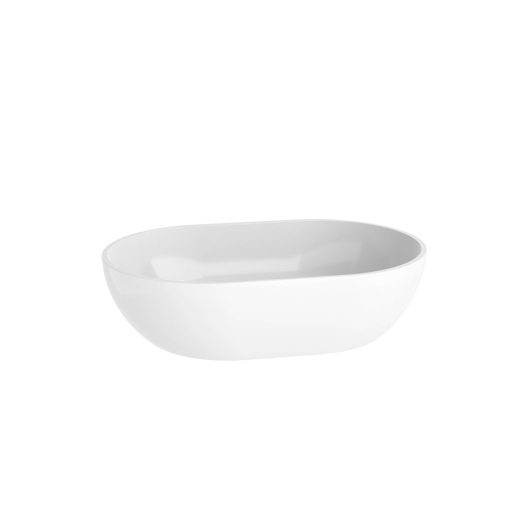 Vares-A Polymarble Oval Gloss Counter Top Basin Bowl 560 x 145 x 370mm