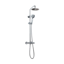 Load image into Gallery viewer, Quadrant Shower Set: Glass 800mm Double Door Quadrant Shower Enclosures 6mm - 800mm Quad Tray - Exposed Shower - Chrome

