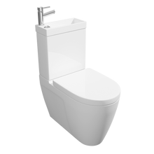 Load image into Gallery viewer, Vares-A 2 in 1 Flush to Wall Toilet with Soft Close Seat, Basin, Waste & Tap